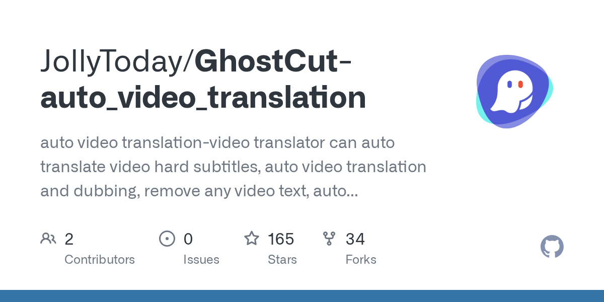 GhostCut — Hard subtitle removal and video translation