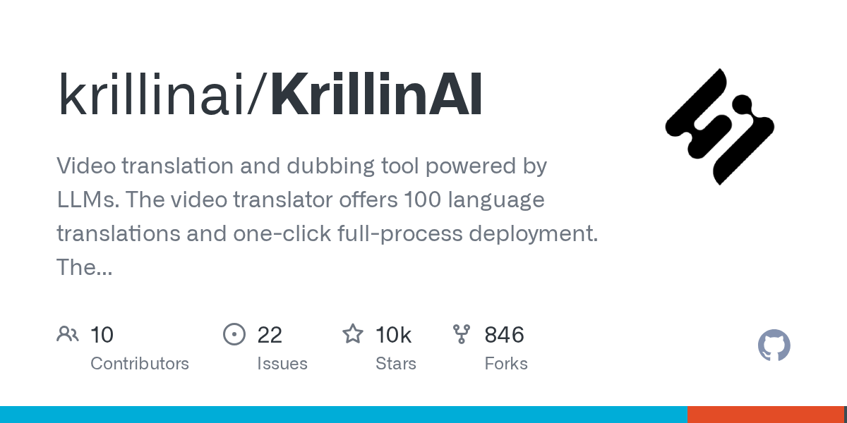 KrillinAI — Minimalist AI video translation and dubbing