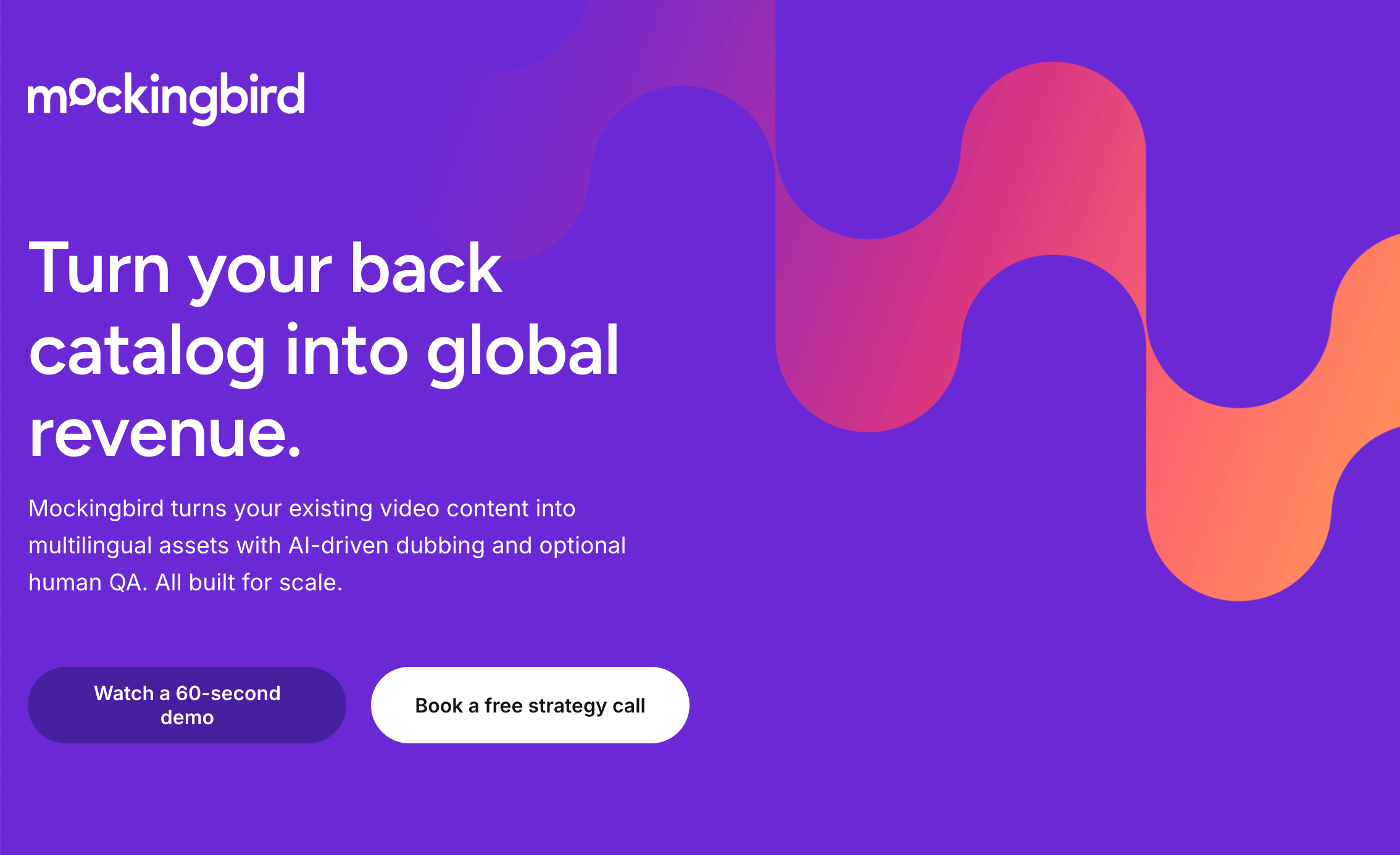 Mockingbird — AI audio dubbing for streaming