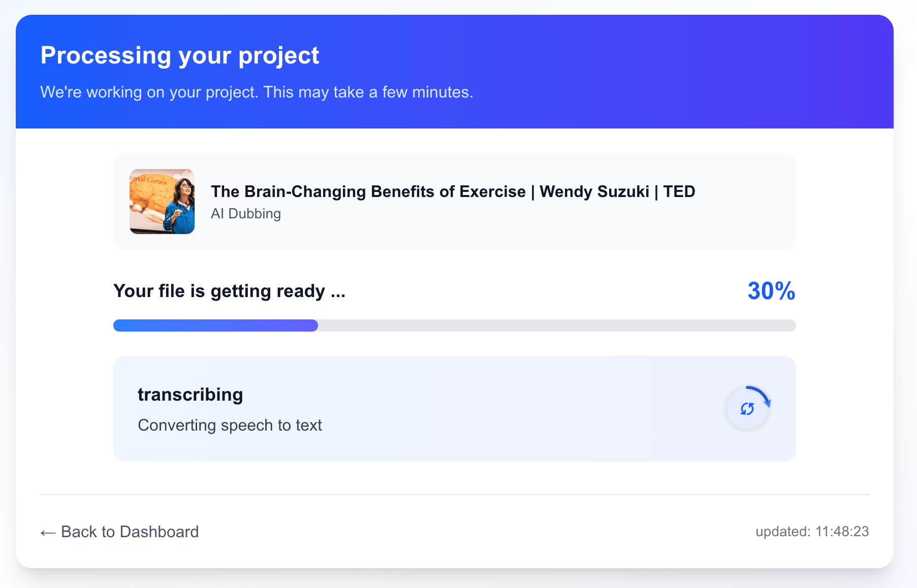 videodubbing.com — Transcription, translation, and AI voice generation