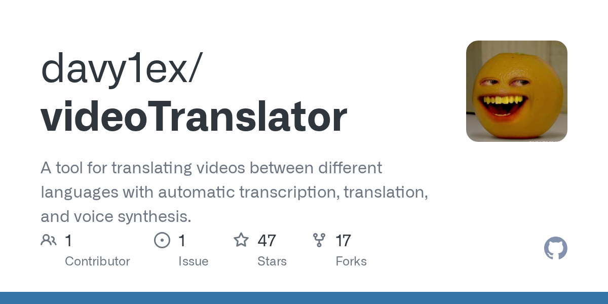 videoTranslator — Lightweight CLI video translation